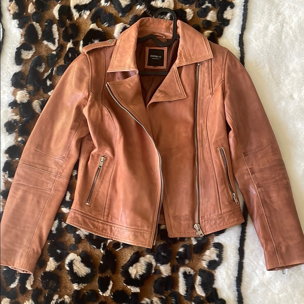 Barneys Tan Leather Jacket
